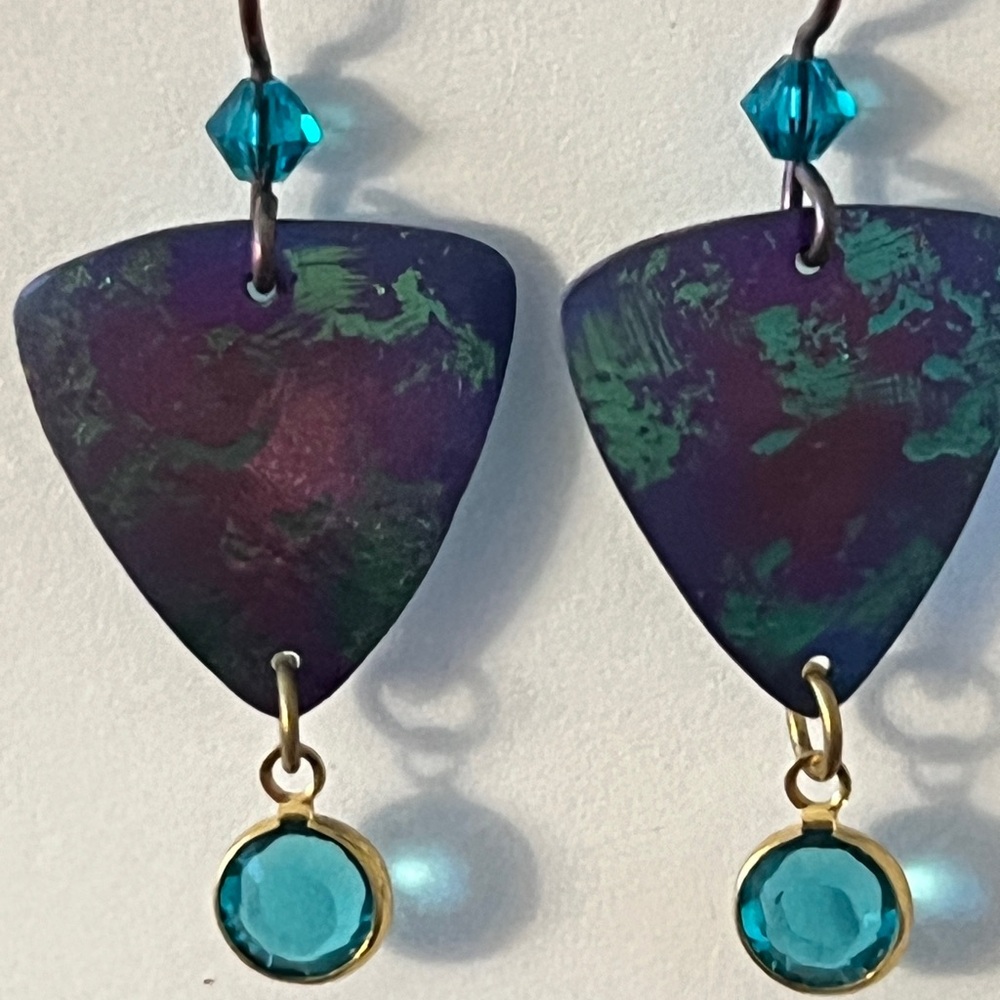 🩵3/$15 Jewelry- Purple and Teal Earrings - Picture 3 of 4